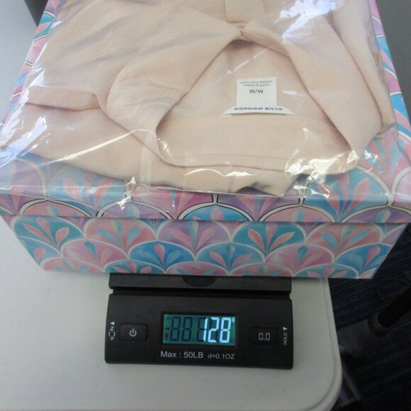 Club Monaco Silk Button Up Blouse Women M Peach Ruffle Long Sleeve Classy 128 - Picture 13 of 13